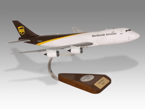 Boeing 747-8F UPS Wood Handcrafted Replica Display Model