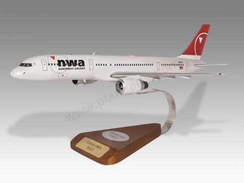 Boeing 757-200 Northwest Airlines Wood Handcrafted Replica Display Model