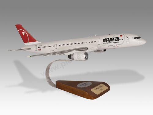 Boeing 757-200 Northwest Airlines Wood Handcrafted Replica Display Model