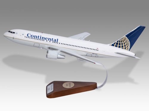 Boeing 767-200ER Continental Airlines Wood Handcrafted Replica Display Model