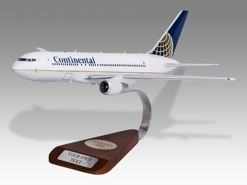 Boeing 767-200ER Continental Airlines Wood Handcrafted Replica Display Model