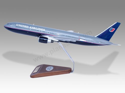 Boeing 767-300 United Wood Handcrafted Replica Display Model