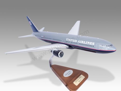 Boeing 767-300 United Wood Handcrafted Replica Display Model