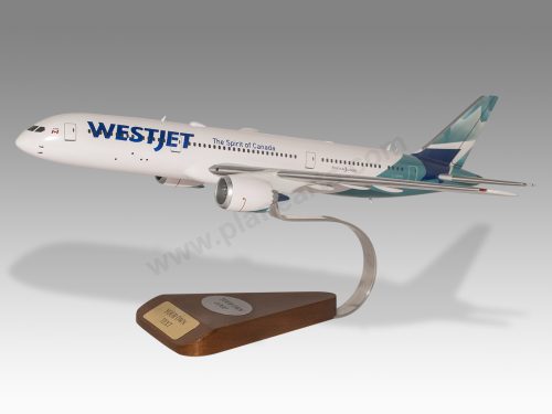 Boeing 787-9 Dreamliner Westjet Wood Handcrafted Replica Display Model