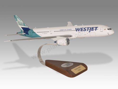 Boeing 787-9 Dreamliner Westjet Wood Handcrafted Replica Display Model