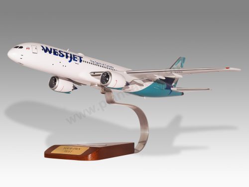 Boeing 787-9 Dreamliner Westjet Wood Handcrafted Replica Display Model