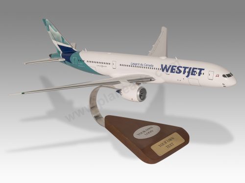 Boeing 787-9 Dreamliner Westjet Wood Handcrafted Replica Display Model