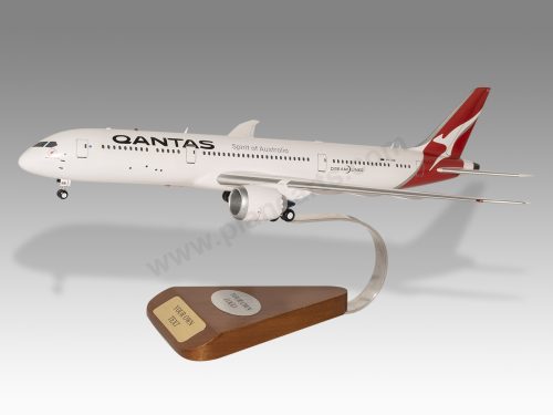 Boeing 787-9 Qantas Wood Handcrafted Replica Display Model