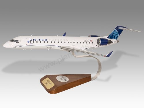 Bombardier CRJ-550 United Express Wood Handcrafted Replica Display Model