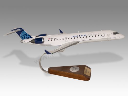 Bombardier CRJ-550 United Express Wood Handcrafted Replica Display Model