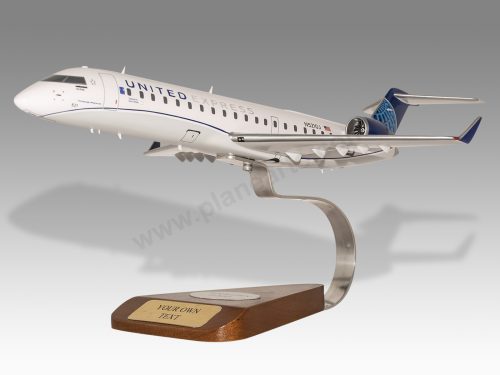 Bombardier CRJ-550 United Express Wood Handcrafted Replica Display Model