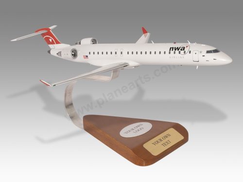 Bombardier CRJ-900 Northwest Wood Handcrafted Replica Display Model