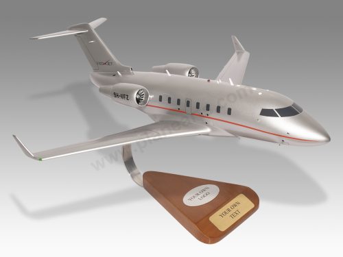 Bombardier Challenger 605 Vistajet Wood Handcrafted Replica Display Model