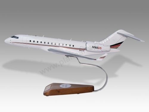 Bombardier Global 6000 Netjets Wood Handcrafted Replica Display Model