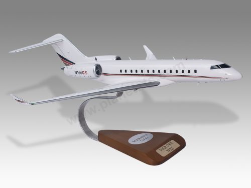 Bombardier Global 6000 Netjets Wood Handcrafted Replica Display Model