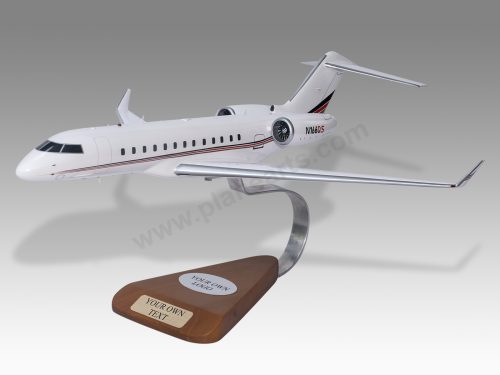 Bombardier Global 6000 Netjets Wood Handcrafted Replica Display Model