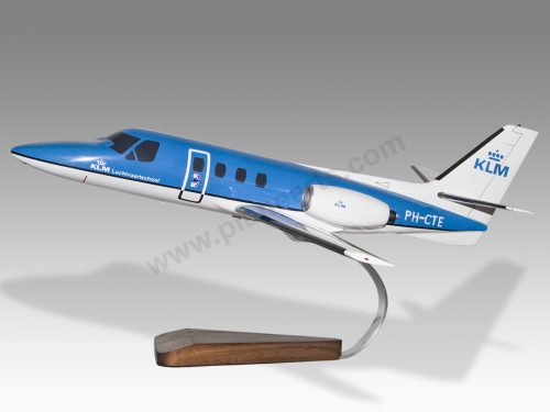 Cessna Citation 500 KLM Luchtvaartschool Wood Handcrafted Replica Display Model