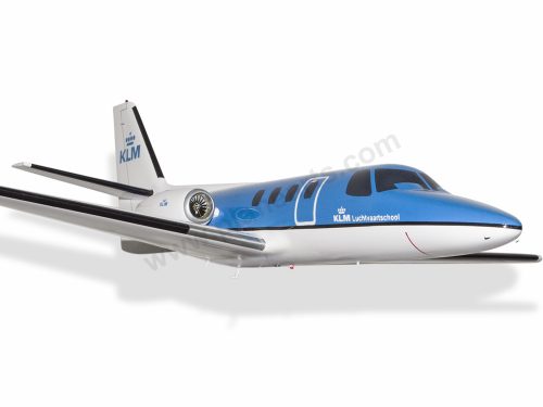 Cessna Citation 500 KLM Luchtvaartschool Wood Handcrafted Replica Display Model