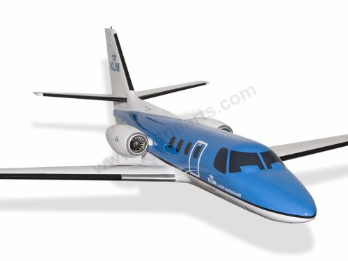 Cessna Citation 500 KLM Luchtvaartschool Wood Handcrafted Replica Display Model