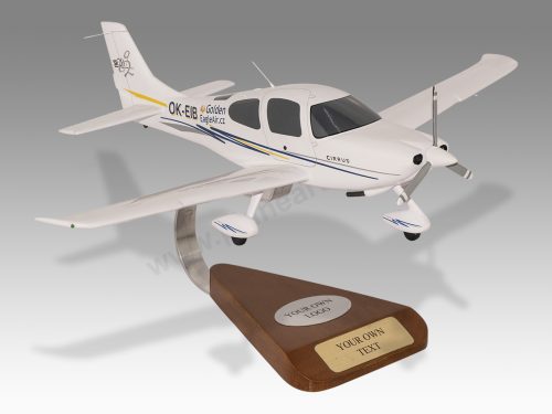 Cirrus SR20 Golden Eagle Air Wood Handcrafted Replica Display Model