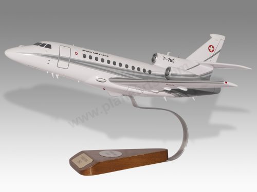 Dassault Falcon 900EX Swiss Air Force Wood Handcrafted Replica Display Model