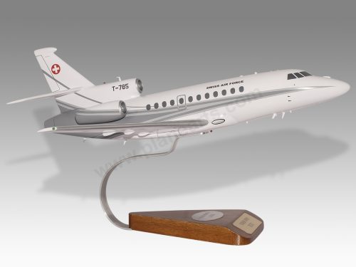 Dassault Falcon 900EX Swiss Air Force Wood Handcrafted Replica Display Model