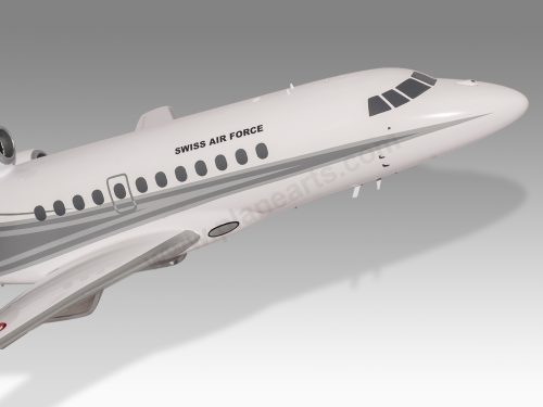 Dassault Falcon 900EX Swiss Air Force Wood Handcrafted Replica Display Model