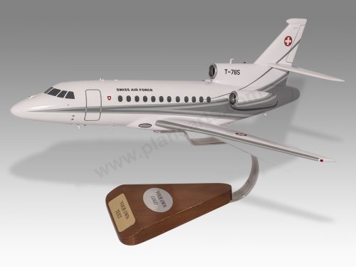 Dassault Falcon 900EX Swiss Air Force Wood Handcrafted Replica Display Model