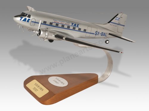 Douglas DC-3 TAE Wood Handcrafted Replica Display Model