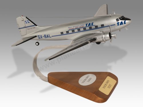 Douglas DC-3 TAE Wood Handcrafted Replica Display Model