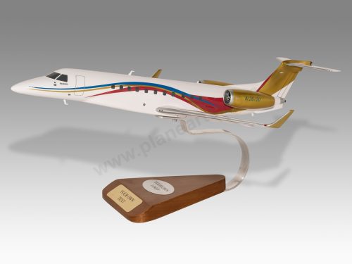 Embraer ERJ-135 Legacy 650 Wood Handcrafted Replica Display Model