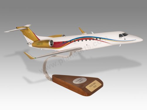 Embraer ERJ-135 Legacy 650 Wood Handcrafted Replica Display Model