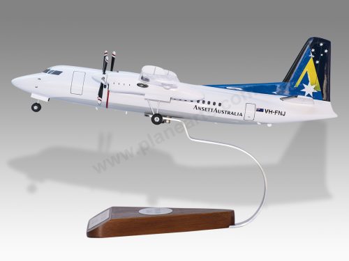 Fokker 50 Ansett Australia Wood Handcrafted Replica Display Model