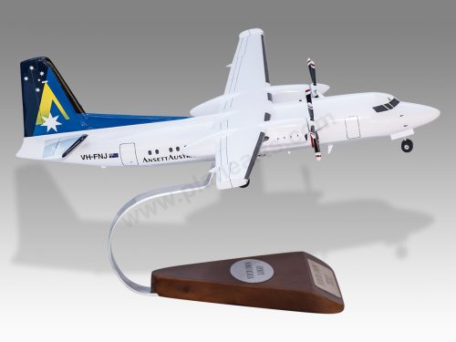 Fokker 50 Ansett Australia Wood Handcrafted Replica Display Model