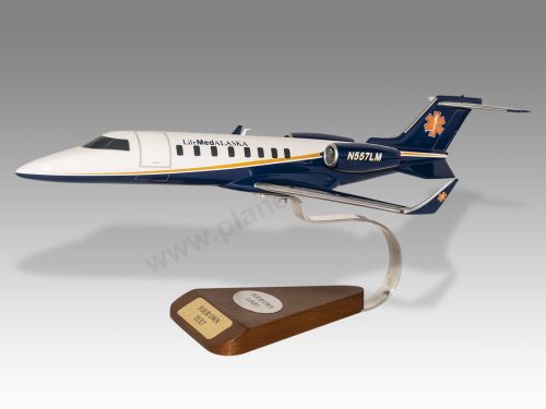 Learjet 45 LifeMed Alaska Wood Handcrafted Replica Display Model