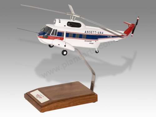 Sikorsky S-62A ANSETT ANA Wood Handcrafted Replica Display Model