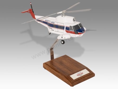 Sikorsky S-62A ANSETT ANA Wood Handcrafted Replica Display Model