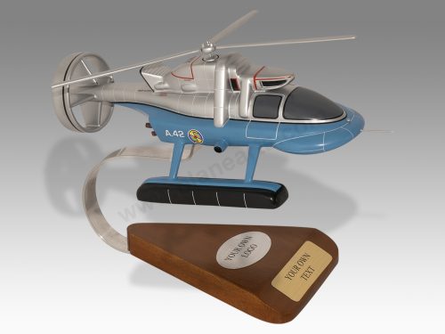 Spectrum Helijet Captain Scarlet Wood Handcrafted Replica Display Model