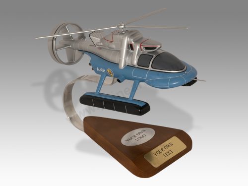 Spectrum Helijet Captain Scarlet Wood Handcrafted Replica Display Model