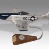 Thunder Mustang P51 Wood Handcrafted Replica Display Model