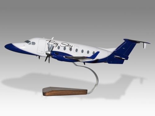 Beech 1900 1900D Big Sky Airlines Wood Handcrafted Replica Display Model