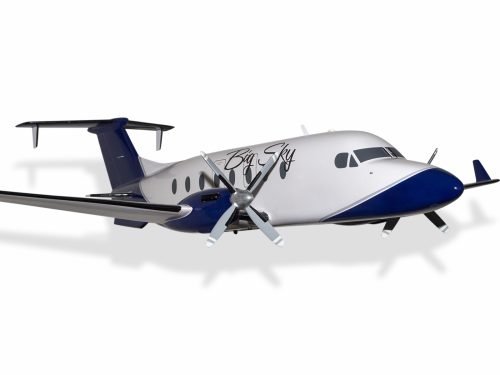 Beech 1900 1900D Big Sky Airlines Wood Handcrafted Replica Display Model