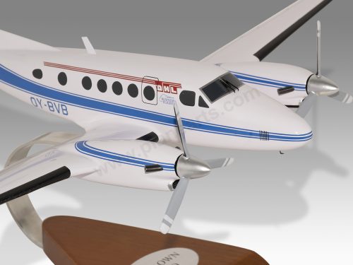 Beech 200 Super King Air DHL Wood Handcrafted Replica Display Model