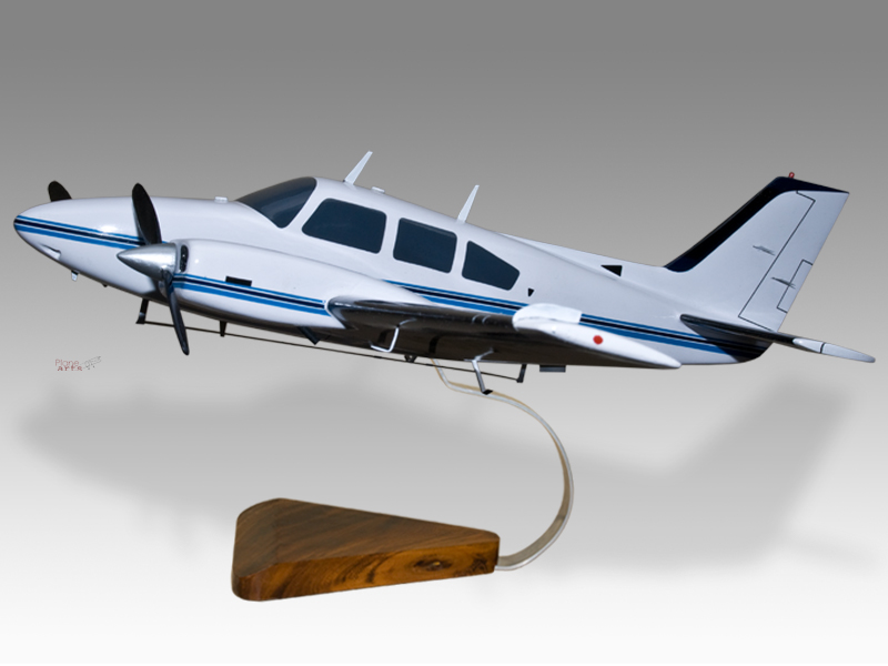 Beechcraft Baron 55 Version 2 Wood Handcrafted Replica Display Model