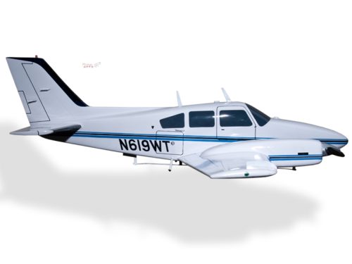 Beechcraft Baron 55 Version 2 Wood Handcrafted Replica Display Model