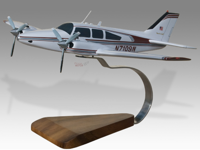 Beech 55 Aircraft Wood Handcrafted Replica Display Model