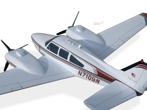 Beech 55 Aircraft Wood Handcrafted Replica Display Model