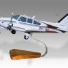 Beech 55 Baron Airplane Wood Handcrafted Replica Display Model