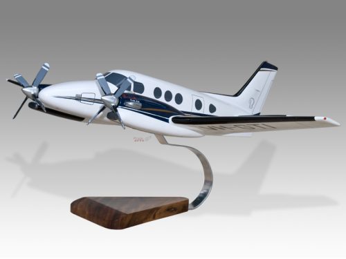 Beechcraft King Air C90GTi Wood Handcrafted Replica Display Model