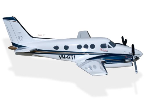 Beechcraft King Air C90GTi Wood Handcrafted Replica Display Model